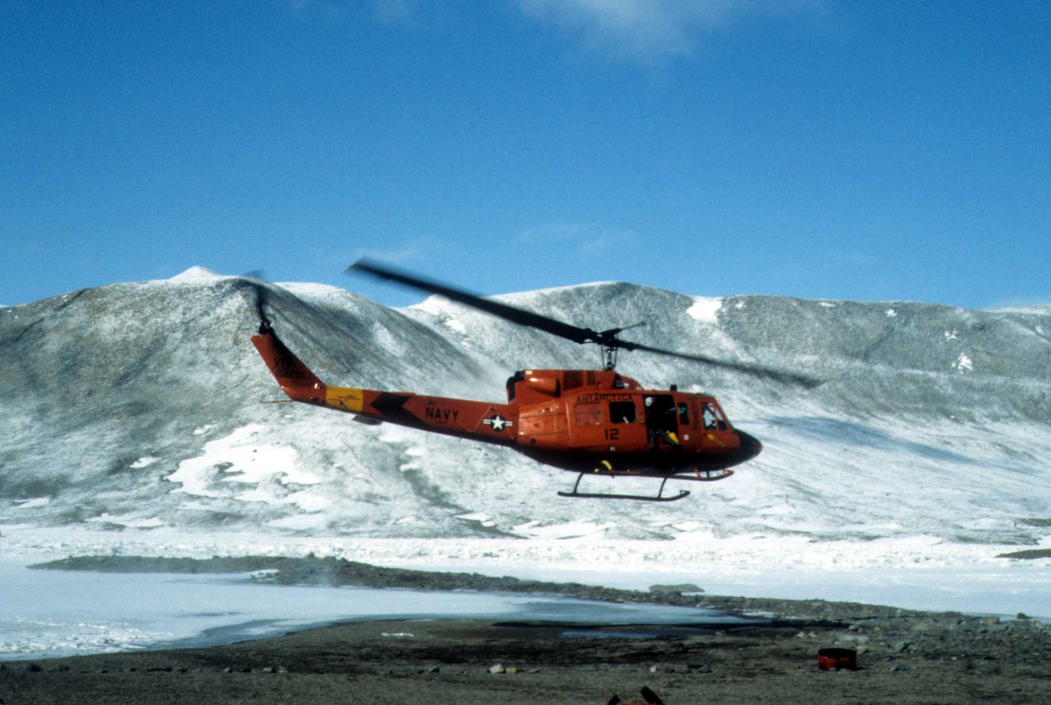 Helo transport to research site